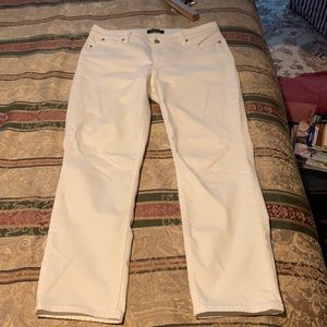 Talbots ankle white jeans
